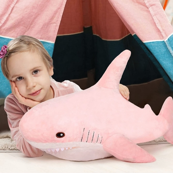 Morimos 32" Pink Shark Pillow Plush. Brand New With Tags. - Picture 9 of 12